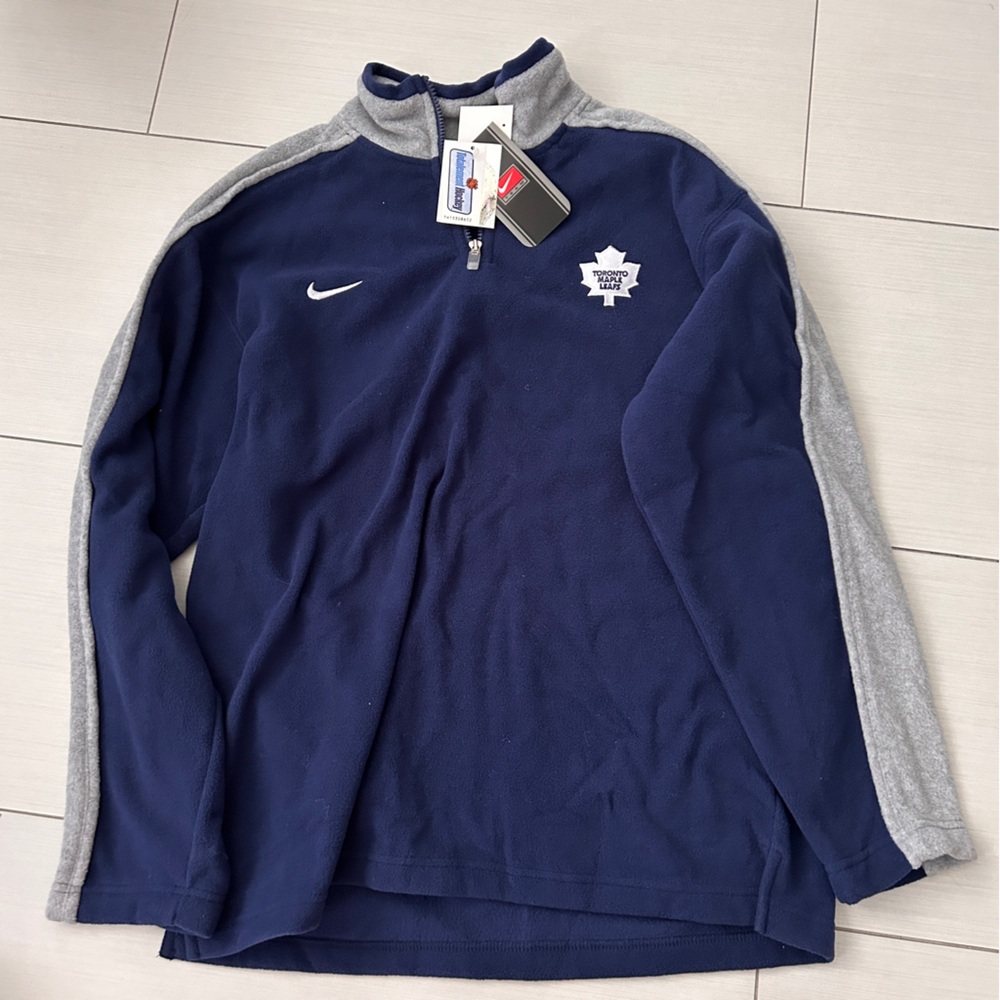 Nike Kids Navy and Gray Half-Zip Sweatshirt